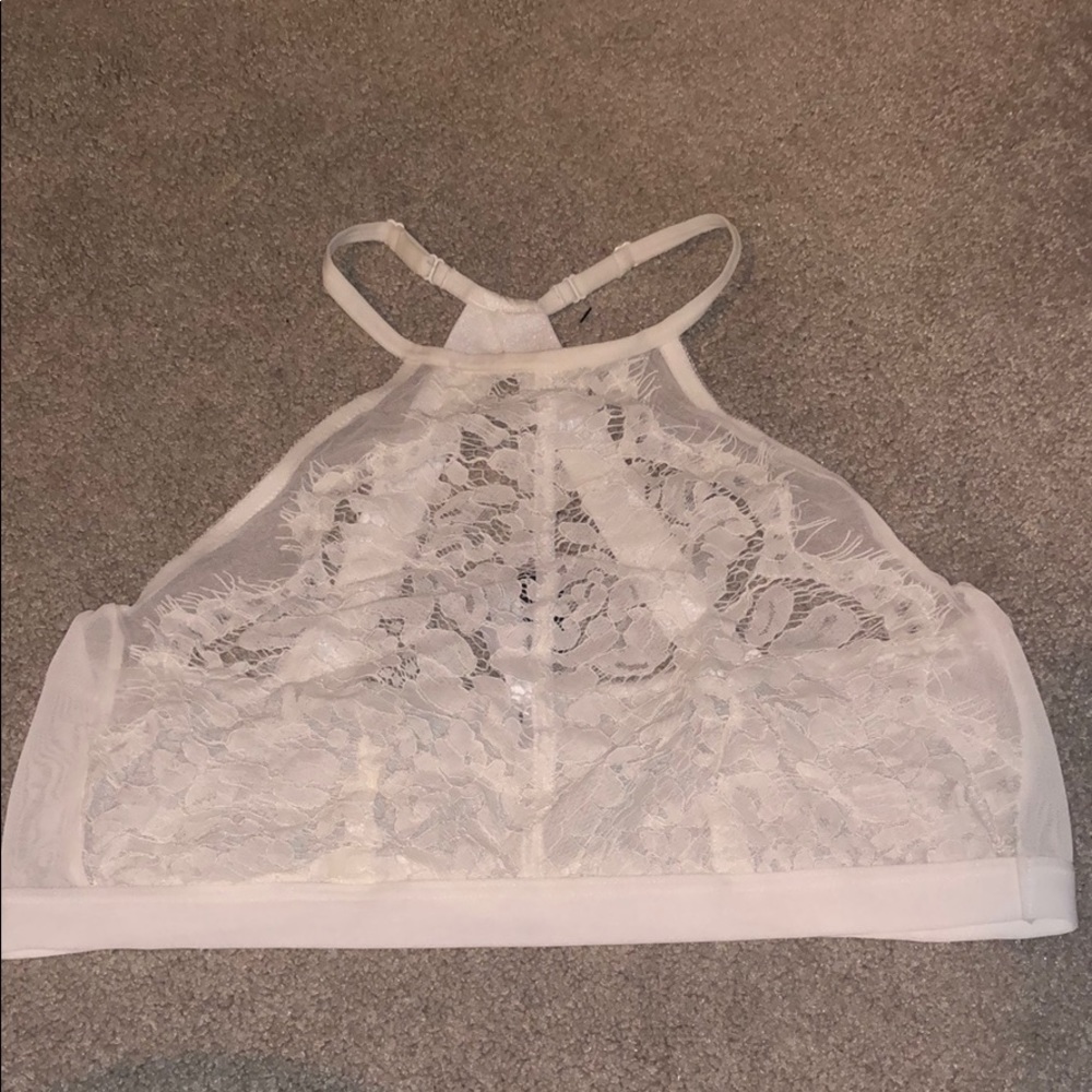 White lace bralette